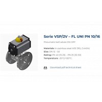 BUROCCO VSP/2V系列-FLUNIPN10/16开关气动球阀法兰连接